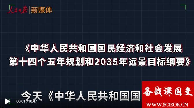 【视频】人民日报新媒体发布的中国第十四五规划"硬核分析" 